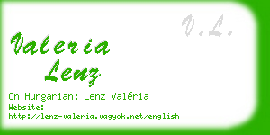 valeria lenz business card